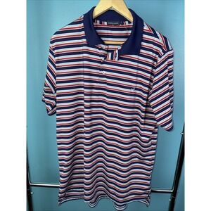 Southern Marsh Polo Shirt Mens Medium Golf Preppy Performance Striped
